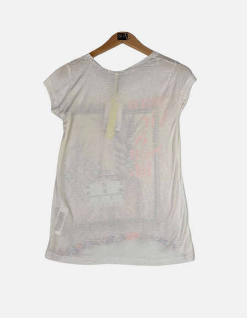 White and yellow T shirt FM
